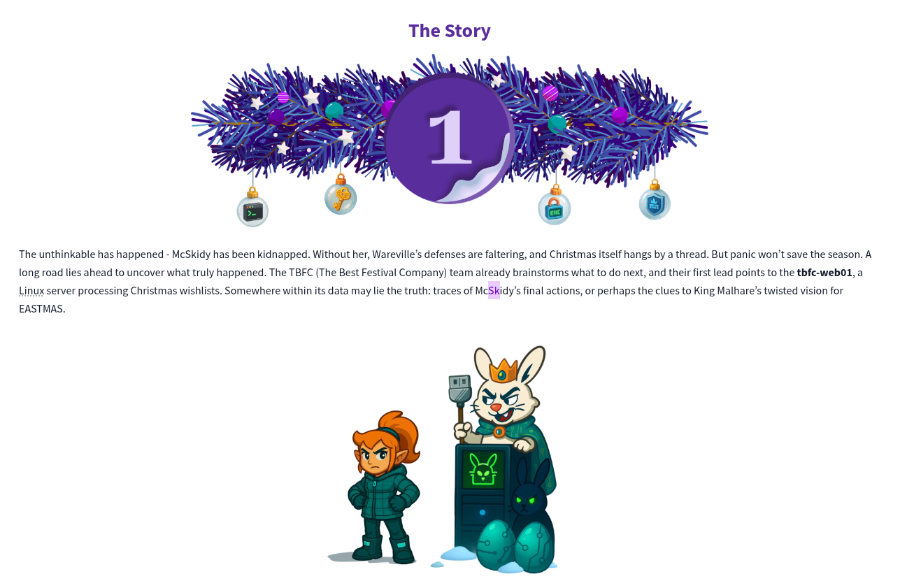 TryHackMe Advent of Cyber 2025 Day 1 Intro Screen