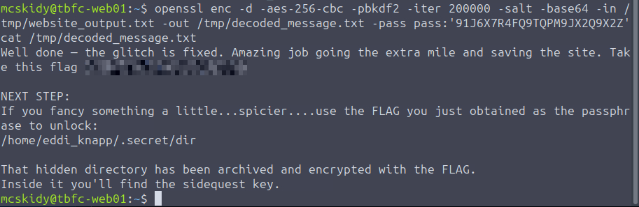 Decrypting Message using OpenSSL